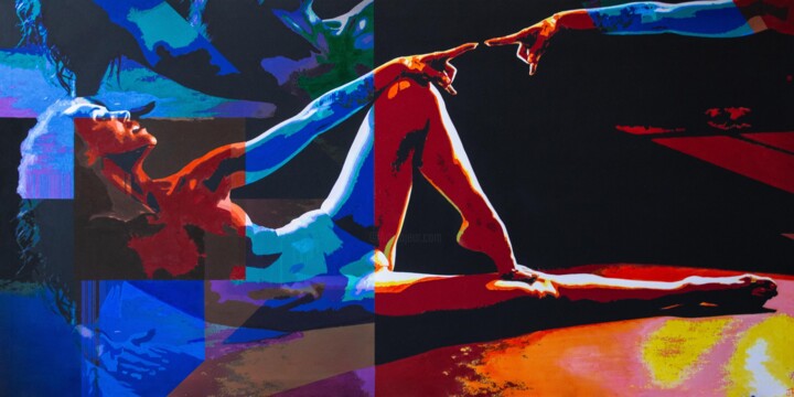 La création d'Eve Pittura, 23,6x47,2 in
