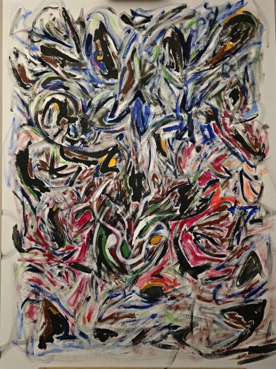 Painting titled "Maze" by Monica Dehaeze , Original Artwork, Acrylic