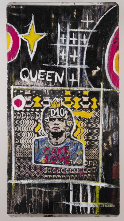 Painting titled "H4NASANLO22" by Enelhe, Original Artwork, Wood