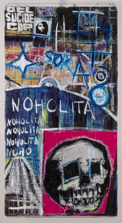 Painting titled "H3NOLITA2021" by Enelhe, Original Artwork, Wood