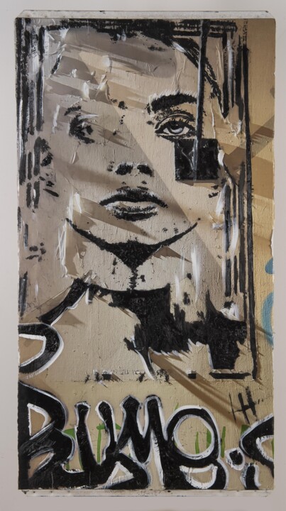 Painting titled "HSANLONAPL2023" by Enelhe, Original Artwork, Wood