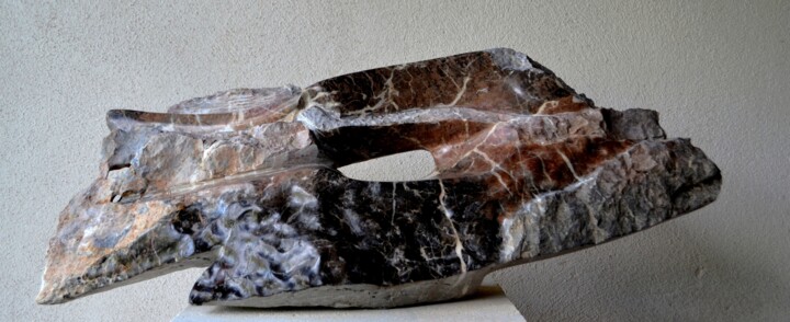 Sculpture titled "2018 . 88 Marbre d…" by Alain Despres, Original Artwork, Stone