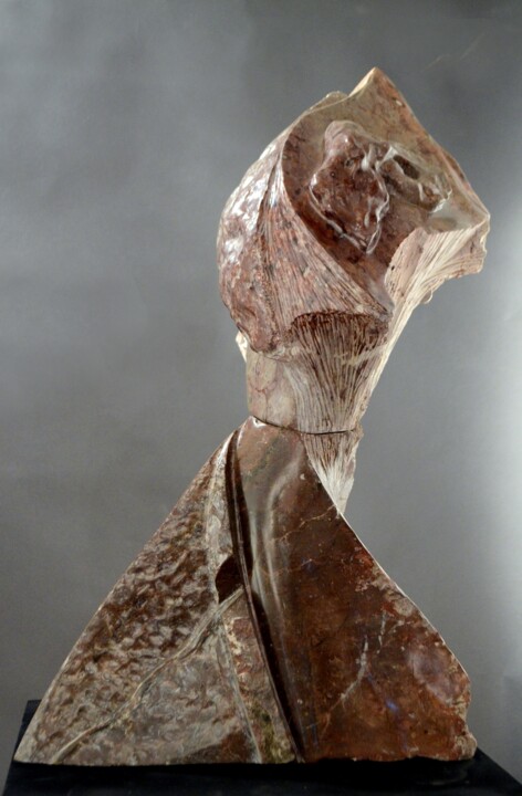 Sculpture titled "2016 . 71 Deux marb…" by Alain Despres, Original Artwork, Stone