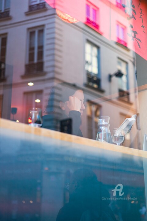 Femme au livre et femme de dos, Paris Fotoğraf, 23,6x15,8 in