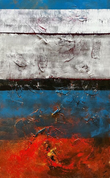 Peinture intitulée "Turbulences" par Hervé Souffi, Œuvre d'art originale, Acrylique