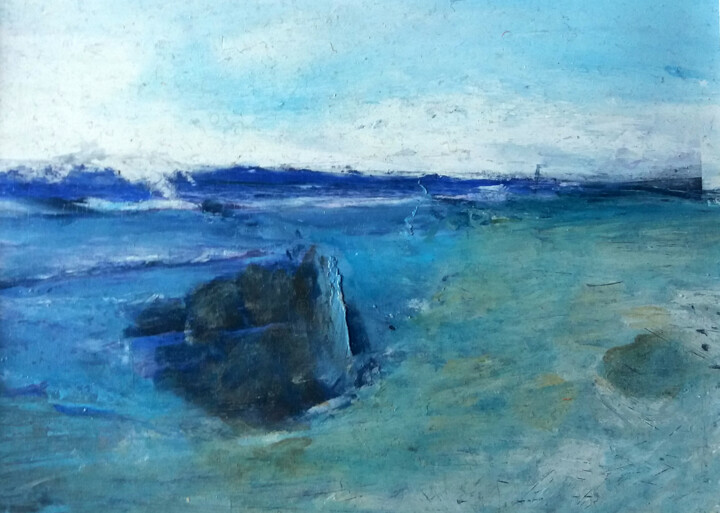 Drawing titled "Contrée d'aucun Hom…" by Denis Bi Assira, Original Artwork, Acrylic