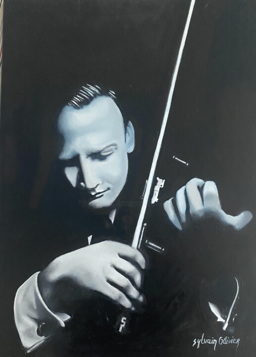 Painting titled "Yehudi" by Sylvainollivier, Original Artwork, Oil