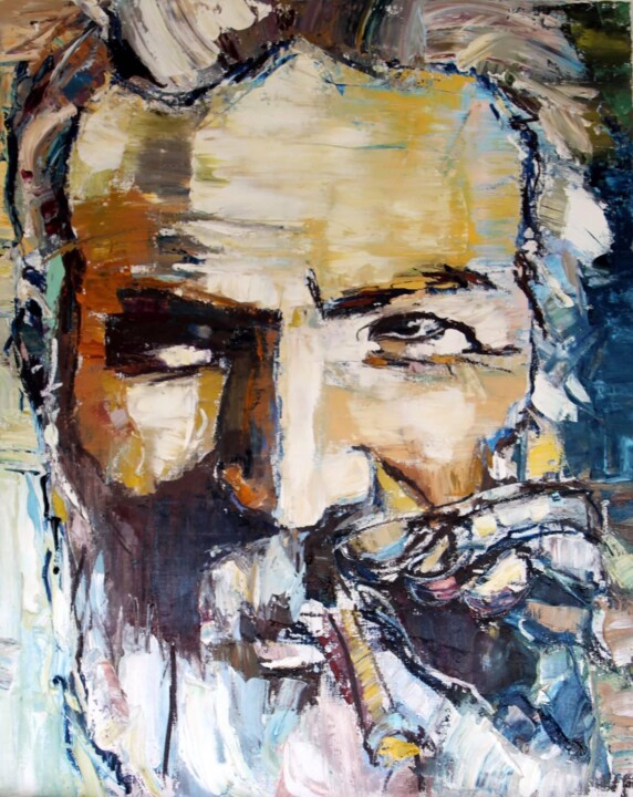 Peinture intitulée "Le portrait de Bran…" par Petra Marian , Œuvre d'art originale, Huile