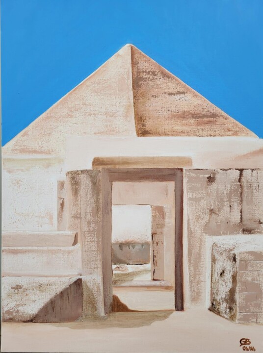 Peinture intitulée "Pas-Sage Egypte" par Ghitab, Œuvre d'art originale, Huile