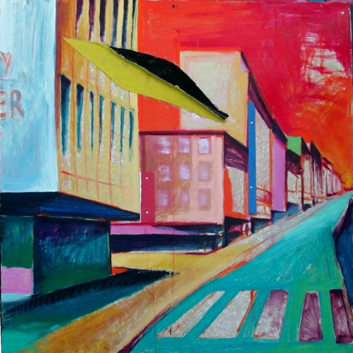 Painting titled "Ty Kêr Brest" by Olivier Jullien, Original Artwork, Oil