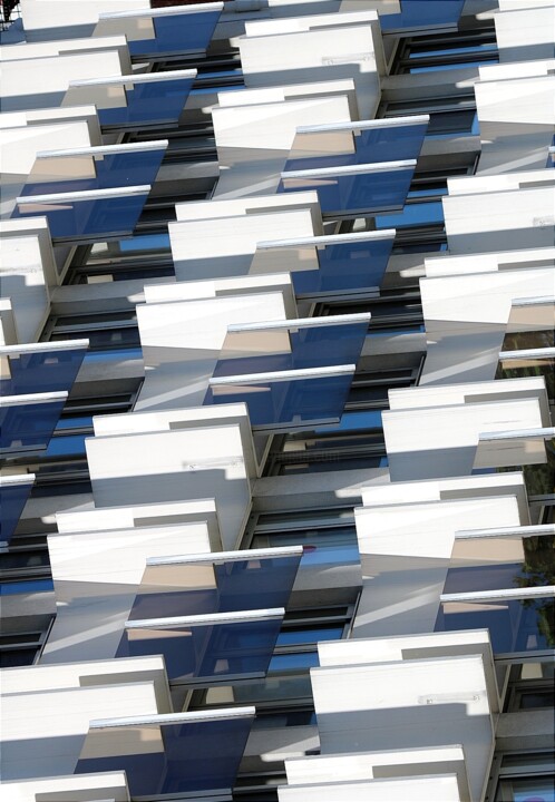 Photographie intitulée "Pixels urbain" par José Bachir, Œuvre d'art originale, Photographie numérique Monté sur Plexiglas