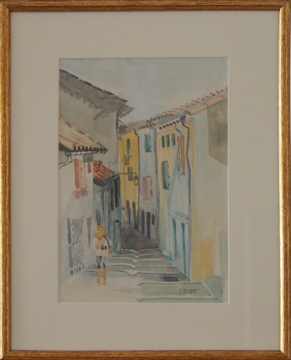 Promenade dans Arles Painting, 12.2x9.1 in