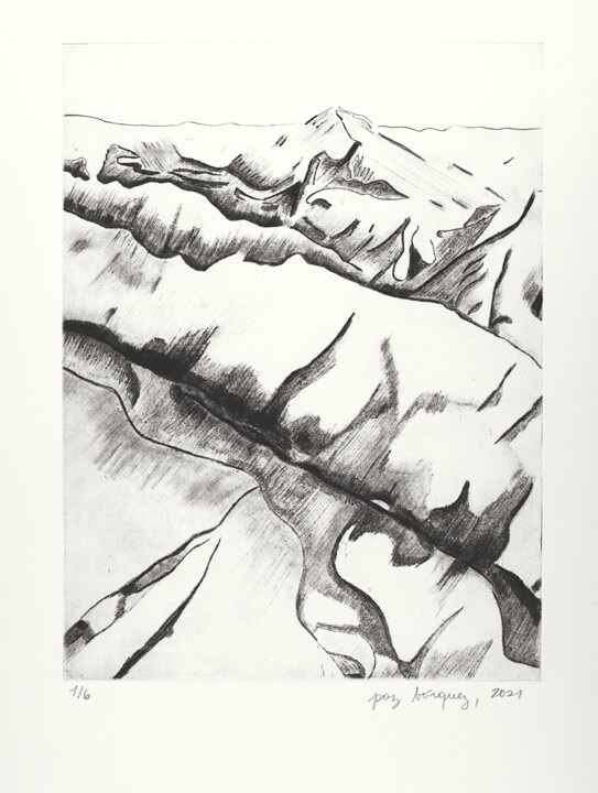Drawing titled "La bas dans la cord…" by Paz Borquez-Chevallier , Original Artwork, Paper