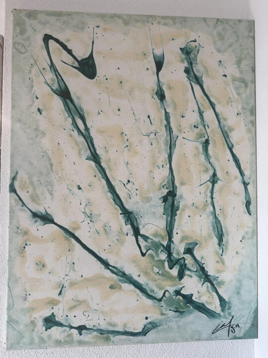 Painting titled "Acrylique sur toile" by Christopher Leibundguth, Original Artwork, Acrylic