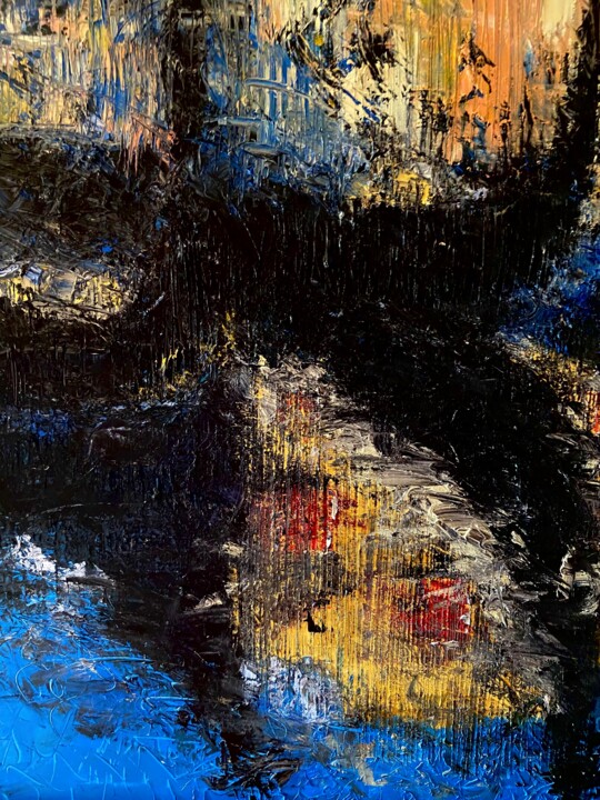 Peinture intitulée "Venise: Reflets int…" par Michel Drass, Œuvre d'art originale, Huile