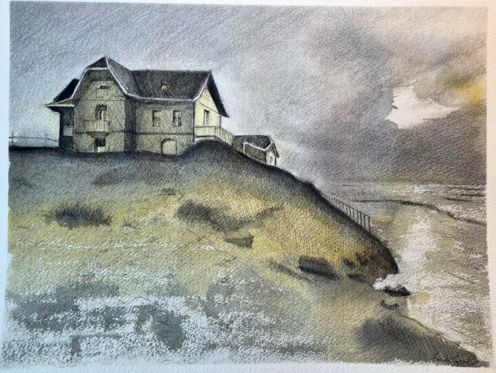 Peinture intitulée "Les jumelles" par Franck Giraud, Œuvre d'art originale, Aquarelle