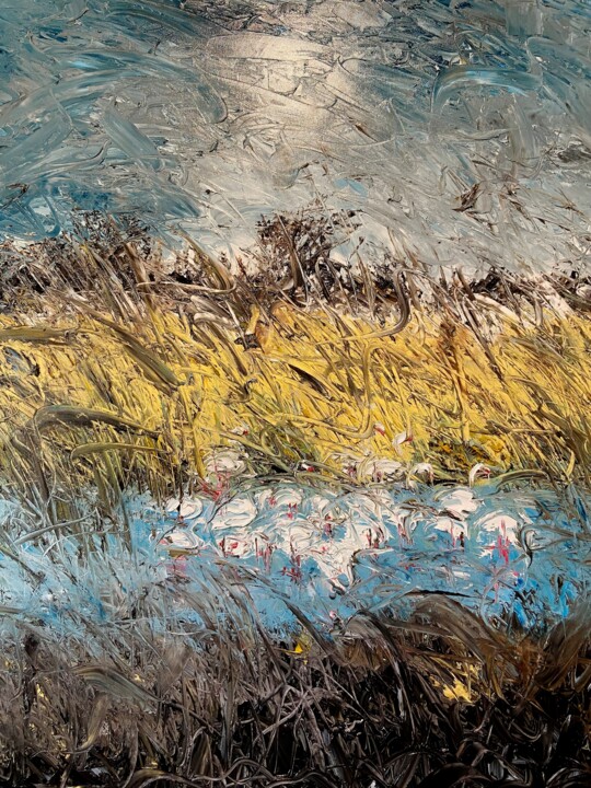 Painting titled "Mistral violent, Mi…" by Michel Drass, Original Artwork, Oil