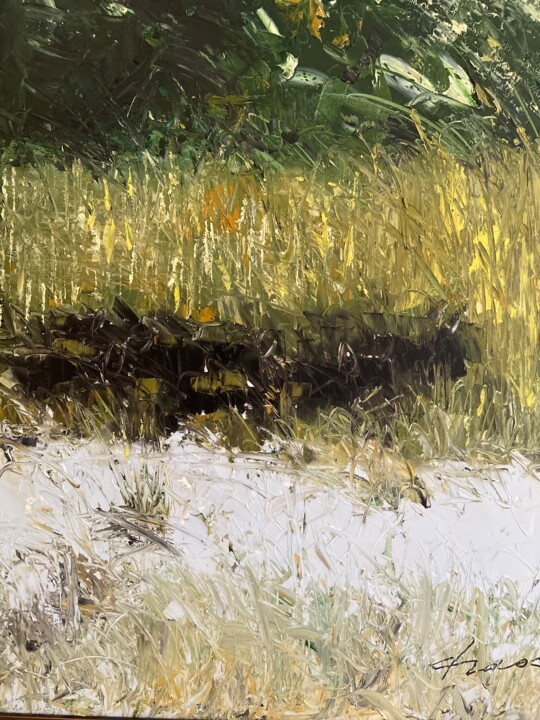 Peinture intitulée "CAMARGUE: Manade da…" par Michel Drass, Œuvre d'art originale, Huile