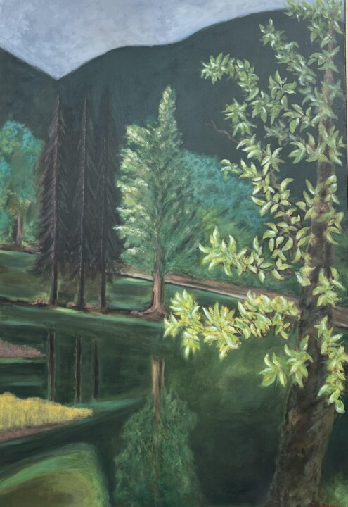 Peinture intitulée "Des verts en Belled…" par Jean-Louis Guerra, Œuvre d'art originale, Acrylique