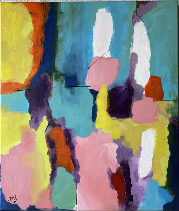 Painting titled "Bigoudènes Modernes" by Mb, Original Artwork, Acrylic