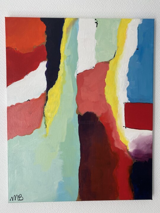 Painting titled "Paysage enchanté" by Mb, Original Artwork, Acrylic