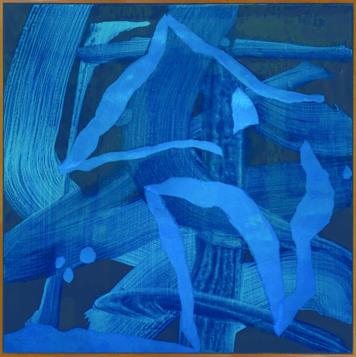Blue millenium Collages, 30,7x30,7 in