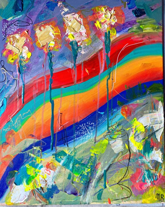 Peinture intitulée "Supercritique" par Mb, Œuvre d'art originale, Acrylique