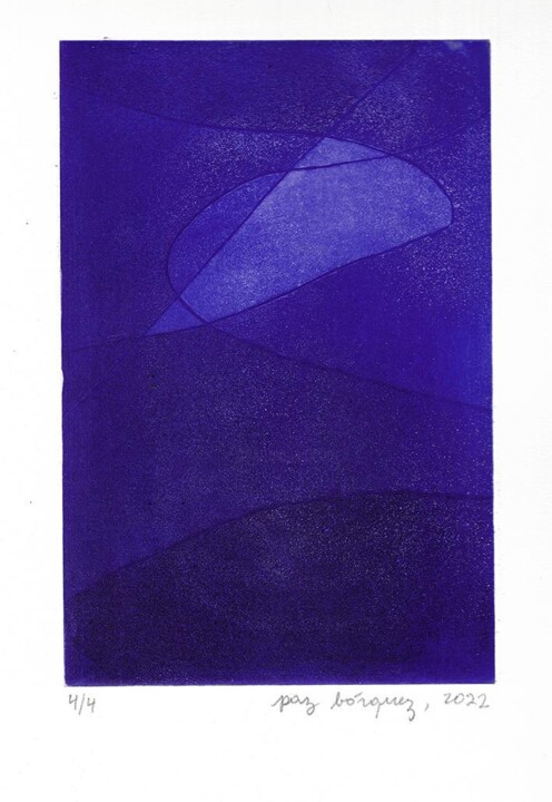 Drawing titled "COMPOSITION EN VIOL…" by Paz Borquez-Chevallier , Original Artwork, Digital Print