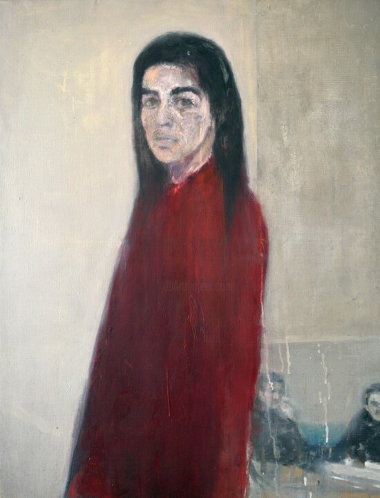 Painting titled "La tentation de la…" by Jane Planson, Original Artwork, Oil