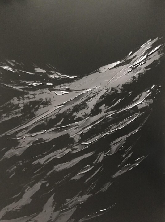Painting titled "Belle de nuit" by David Géry, Original Artwork, Wood