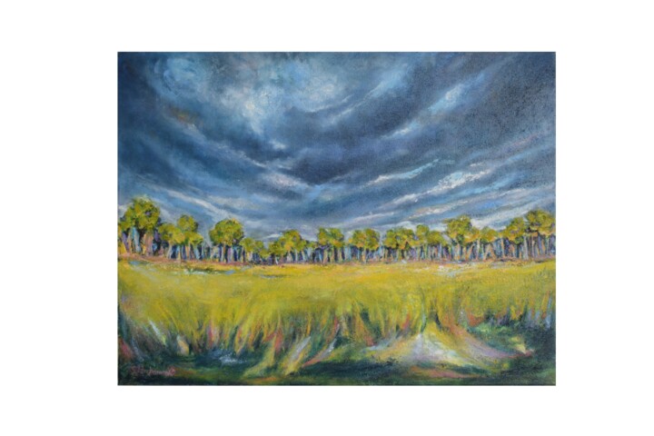 Peinture intitulée "Avant l'orage" par Sandra Parchomenko, Œuvre d'art originale, Huile Monté sur Châssis en bois