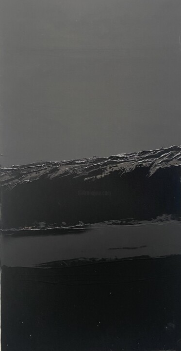 Peinture intitulée "La dune " par David Géry, Œuvre d'art originale, Bois