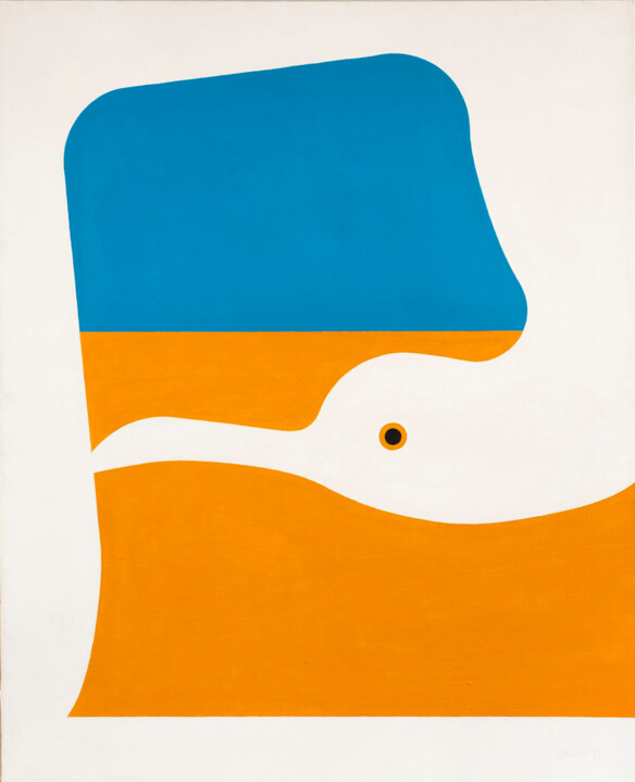 Painting titled "La Mouette" by Jean  Coulot, Original Artwork, Oil