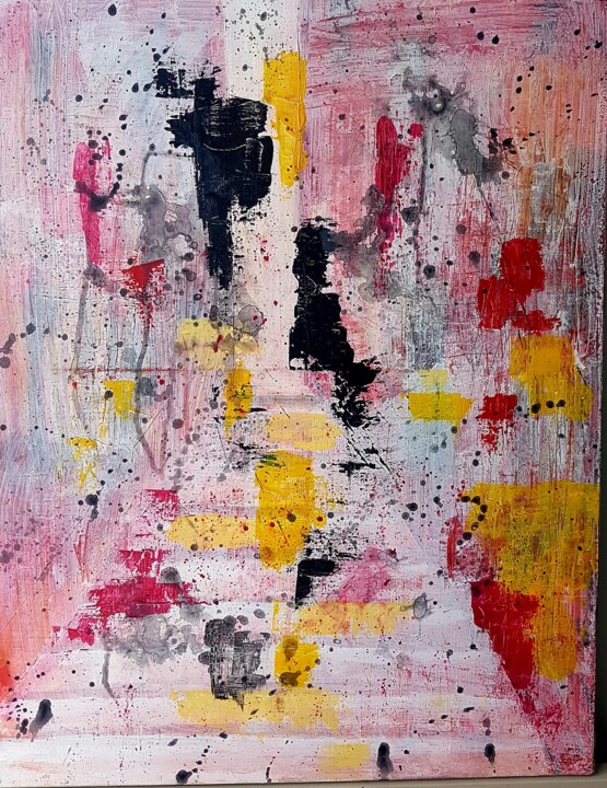 Painting titled "ESCALIER" by Jean Marc Bramy, Original Artwork, Acrylic