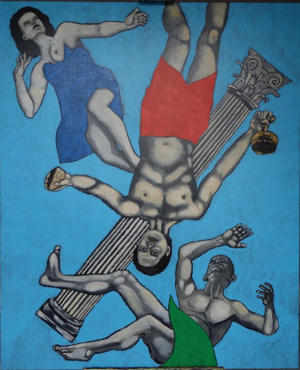 Painting titled "seconde chute de Ro…" by Guillaume Cord, Original Artwork, Acrylic