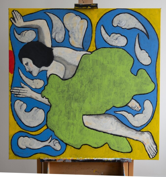 Peinture intitulée "nuage1" par Guillaume Cord, Œuvre d'art originale, Acrylique