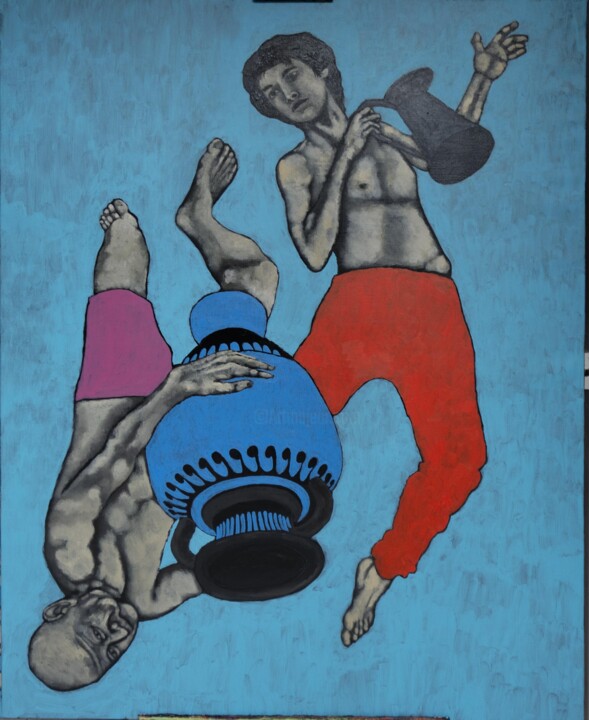 Painting titled "vol" by Guillaume Cord, Original Artwork, Acrylic