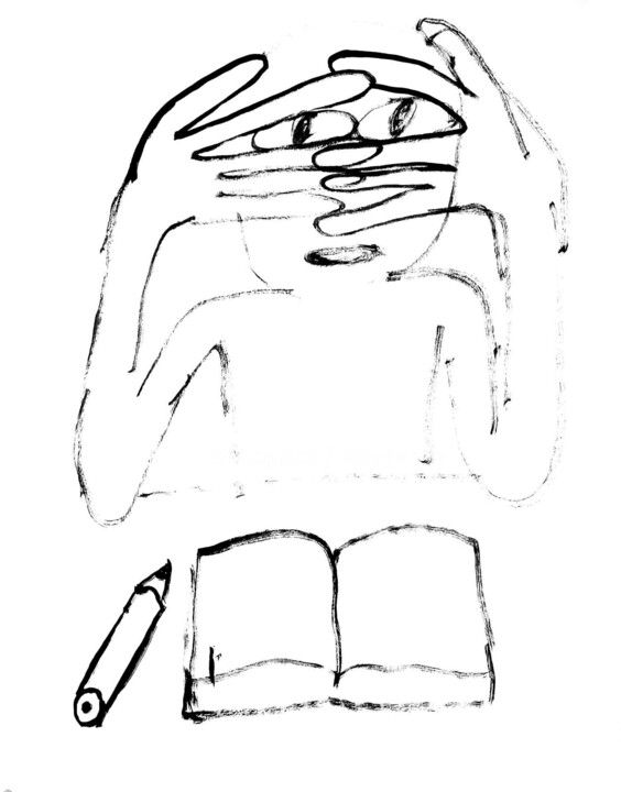 Drawing titled "untitled" by Antony Huchette, Original Artwork, Ink