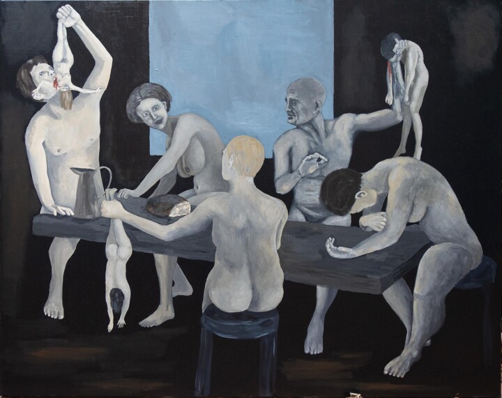 Peinture intitulée "les geants" par Guillaume Cord, Œuvre d'art originale, Acrylique
