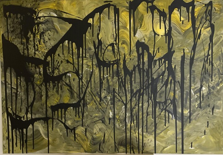 Painting titled "Indiscrétion 3" by Audrey Steiner, Original Artwork, Acrylic