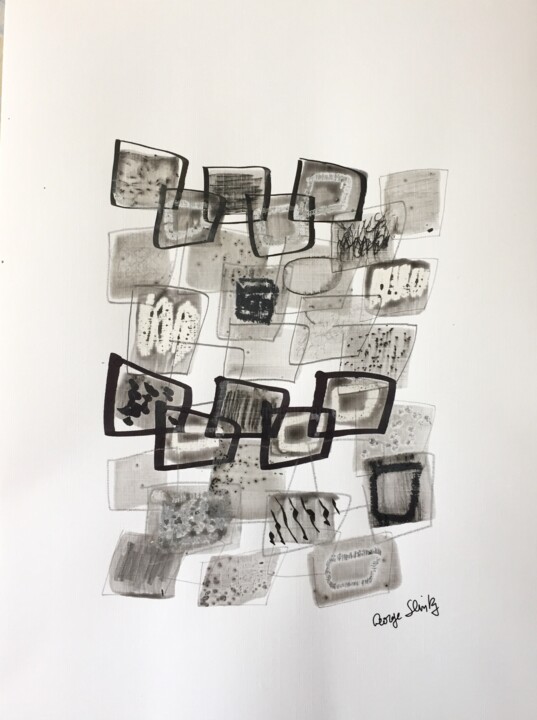 Painting titled "Square Dancing-I" by Pierre Bastaroli, Original Artwork, Acrylic