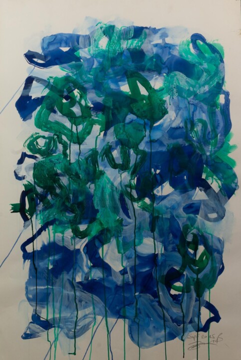 Drawing titled "Sans Titre" by Bernard Bonnet, Original Artwork, Acrylic