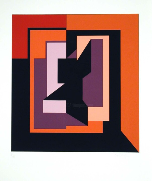 Printmaking titled "Eiko" by Victor Vasarely, Original Artwork, Screenprinting