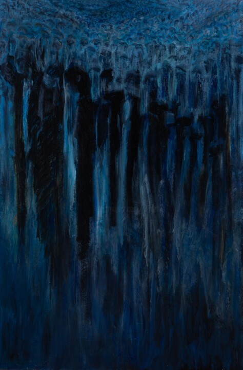 Painting titled "Les Migrants" by  Bricart, Original Artwork, Oil