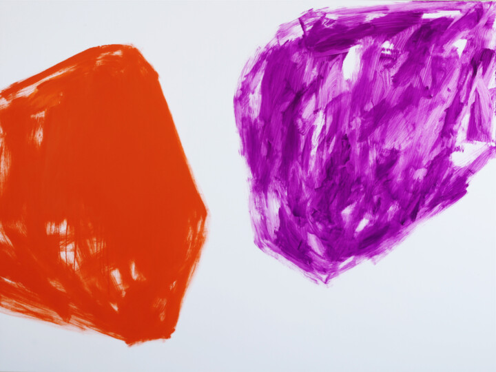 Painting titled "0964-sans titre" by Claude Tétot, Original Artwork, Oil