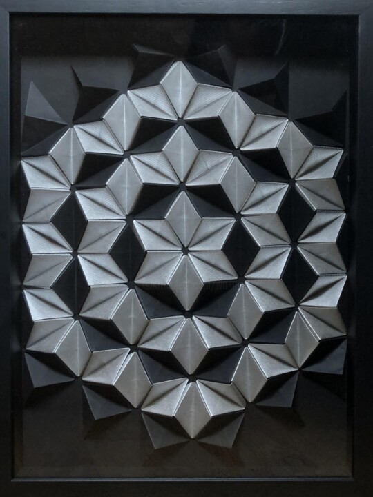 Dessin intitulée "Silver Sun " par Ivo Mart, Œuvre d'art originale, Papier