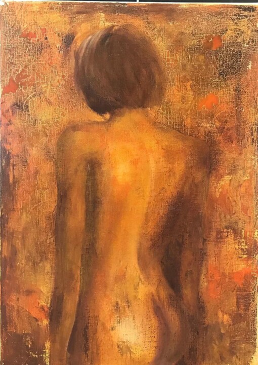 Painting titled "De dos" by Jany Giacomelli , Original Artwork, Oil