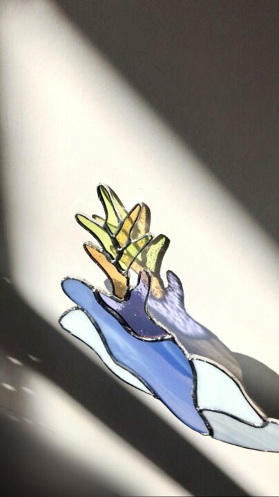 Sculpture titled "Glass Creature n°4" by Claire Olivier, Original Artwork, Glass
