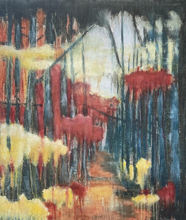 Peinture intitulée "Sous-bois # 30 " par Guillaume De Baudus, Œuvre d'art originale, Huile