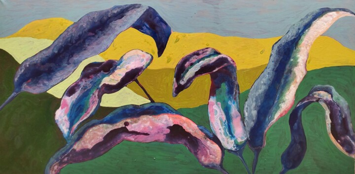 Painting titled "Nocturnes 3 " by Delphine Epron, Original Artwork, Acrylic